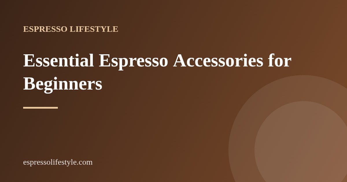 espresso accessories